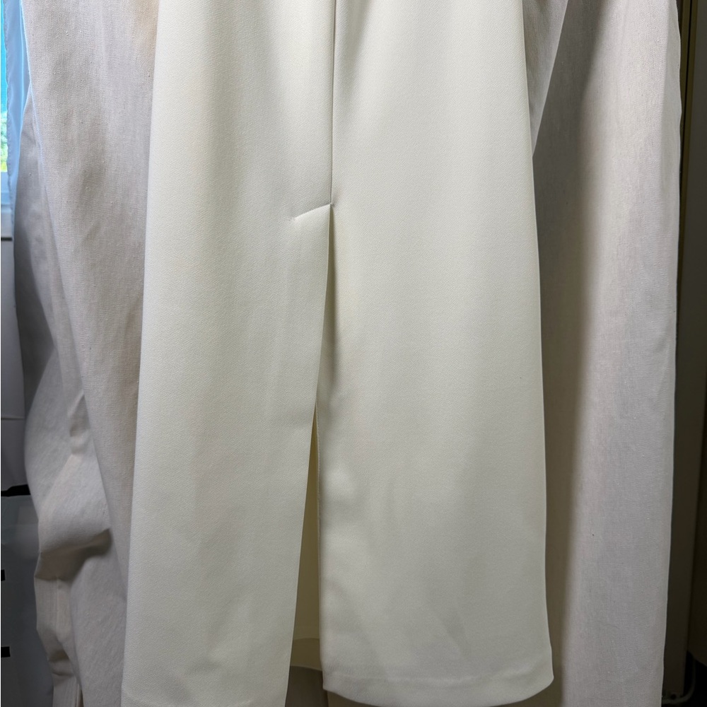 Aritiza Cream Halter Midi Dress - Sleeveless Elegant Style - Picture 3 of 8